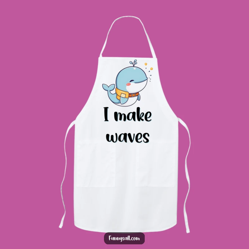 Funny Whale Kitchen Apron - Playful Chef's Gear Gift