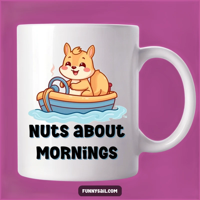 Funny Squirrel Boat Captain Mug: Hilarious Gift for Tiny Sailors!