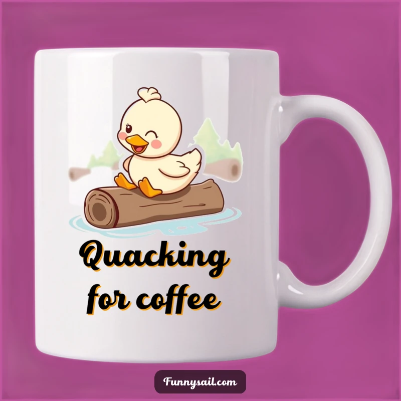 Funny Duck Log Rider Mug: Cheerful Gift for Water Lovers!