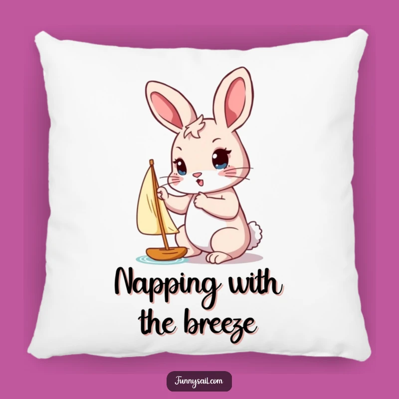 Funny Rabbit Pillow: Cozy Determination & Hilarious Sail Gift!