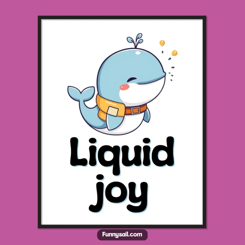 Funny Whale Digital Art - Playful Ocean Theme Printable Gift