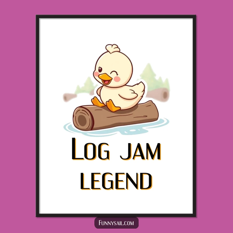 Funny Duck Poster: Cheerful Wall Art & Perfect Water Gift!