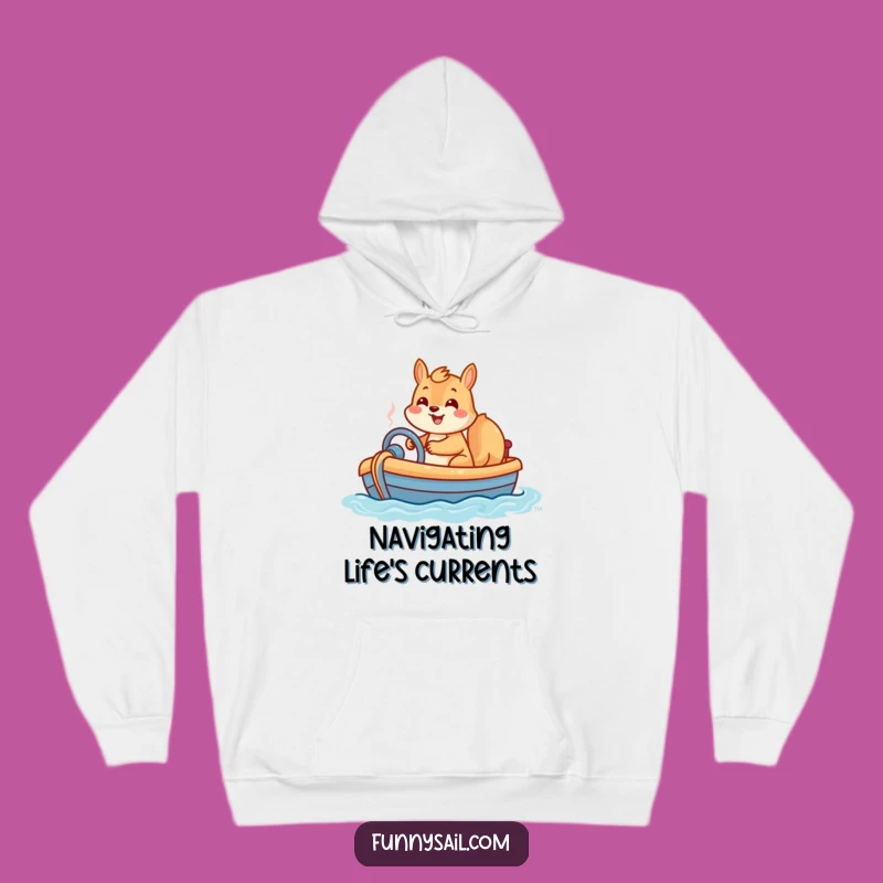 Funny Squirrel Hoodie: Cozy Captain of the Toy Boat Gift!