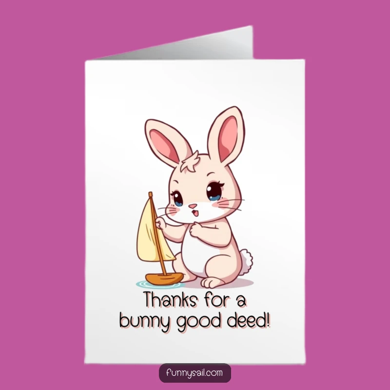 Free Printable Rabbit Thank You Card: Determined Effort Downloadable Gift