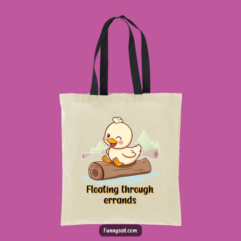 Funny Duck Tote Bag: Carry Your Cheer with This Watery Gift!