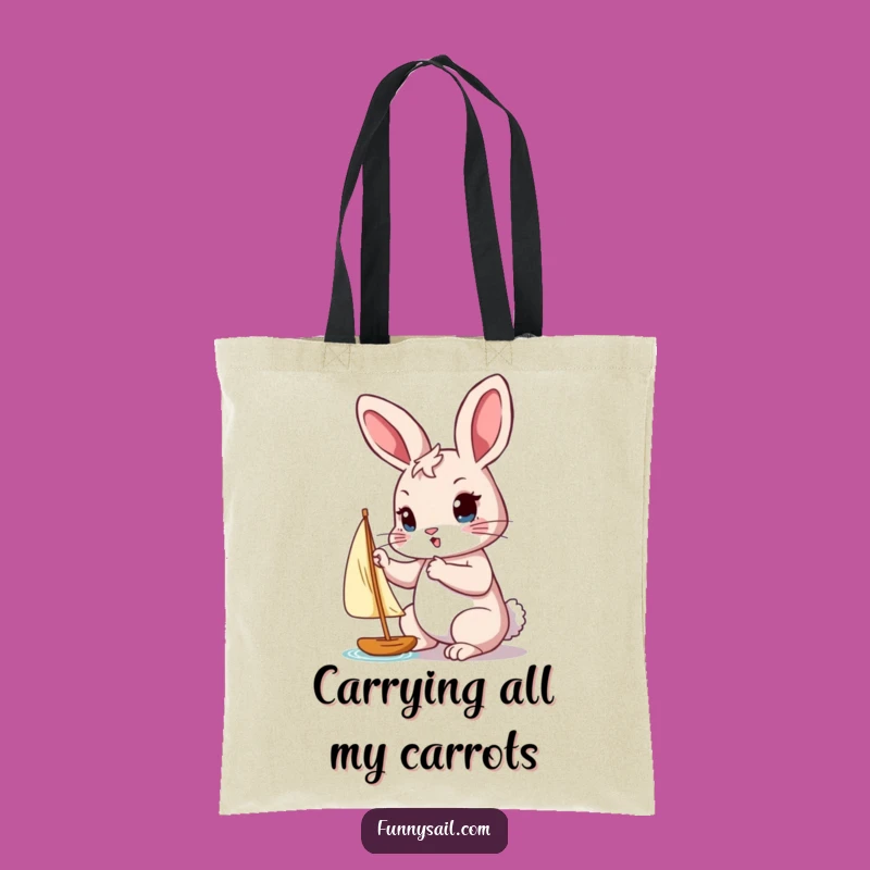 Funny Rabbit Tote Bag: Carry Your Ambition with This Hilarious Gift!